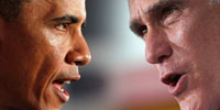 Obama and Romney