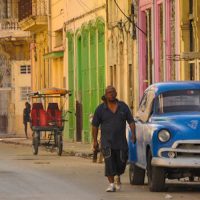 A street scene in Cuba